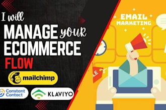 manage your ecommerce email flows on klaviyo, omnisend, activecampaign mailchimp