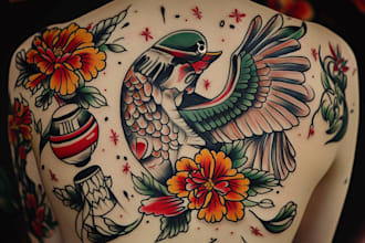 do neo traditional and old school tattoo designs