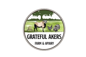 design modern grateful akers farm apiary logo