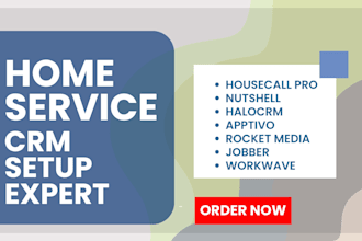 setup housecall pro nutshell  halocrm apptivo rocket media jobber workwave crm