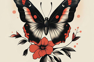 do your minimalist tattoo design in my art style