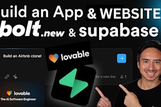 develop mvp saas marketplace website, ai lovable bolt new supabase developer