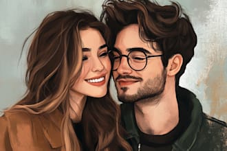 do your, couples, pencil realistic portrait, sketch