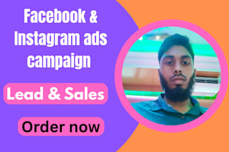 promote and setup facebook ads and instagram ads for leads and sales