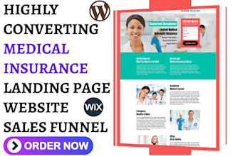 design medical insurance landing page life insurance website health care funnel