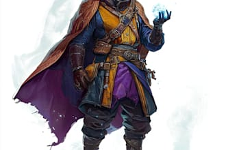 draw your dnd character art illustration and character art