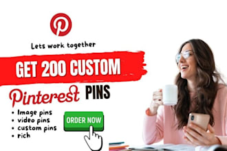 design high engaging 200 custom business pinterest pins within 24 hours