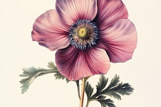do line art illustration botanical and flower beautifully