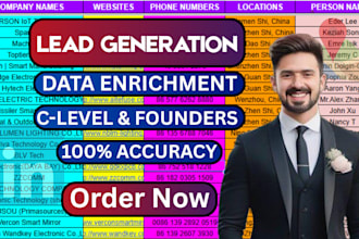 do data enrichment, b2b lead generation, append data, and find email addresses