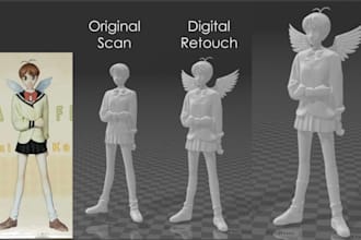 convert 2d drawing image into stl files for toys, action figure  3d printing
