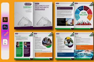design company profile, business brochure, annual report and booklet