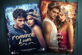 design eye catching romance book cover for KDP and print to win readers
