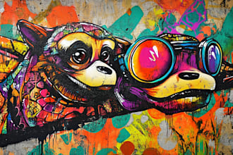 do illustration street art graffiti, abstract with my style