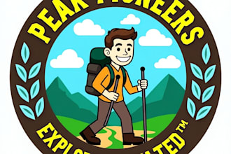 design high quality hiking club mascot logo with unlimited revision