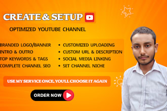 create and set up a professional youtube channel for your brand or business