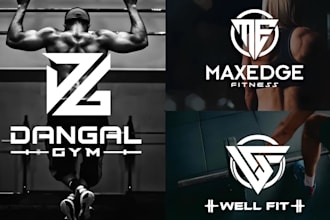 create a bold, dynamic logo for your fitness, gym, or yoga brand