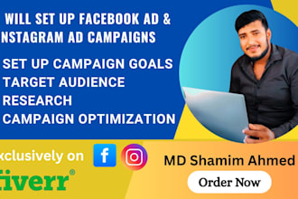 set up facebook ads and instagram ad campaigns