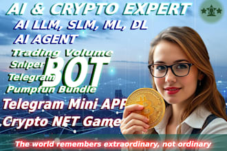 be blockchain developer, ai powered crypto solutions expert and bot developer