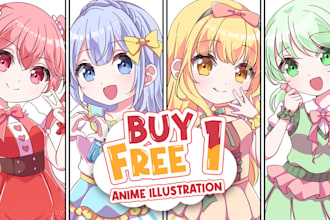 draw manga comic or anime art character design illustration