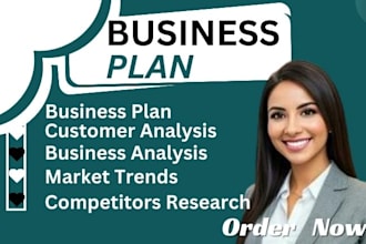 conduct indepth market analysis and business plan for startups and small biz