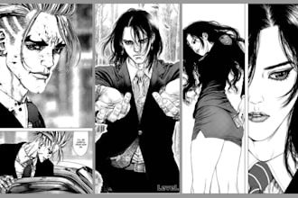do manga page, anime art, manga art, nsfw illustration as your manga artist