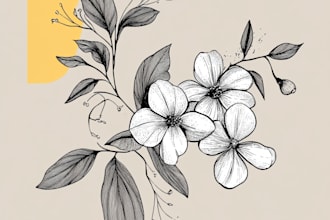 create floral or botanical watercolor illustrations