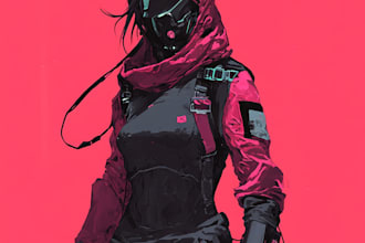design stunning sci fi, cyberpunk, fantasy characters or concept art
