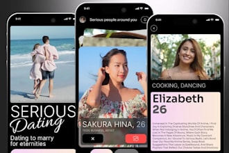 develop dating app, matchmaking app, social media app, chat app, live chat app