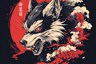 do japanese anime manga illustration for t shirt streetwear