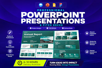 design professional corporate presentation slides for business and companies