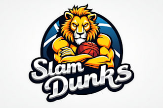 create amazing lion basketball mascot logo design in express delivery