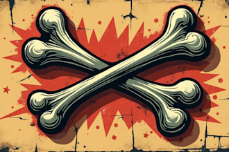 create amazing crossbones logo design for you in 24 hours