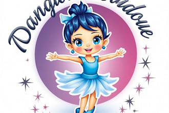 design high quality dance studio mascot logo for your business