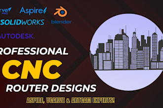 design custom cnc 2d and 3d models in aspire, vcarvepro and artcam