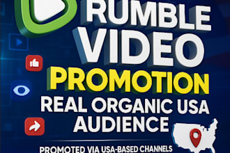do USA rumble promotion USA channel video promotion to organic USA audience