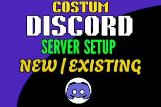 setup new and existing discord servers within 24 hours