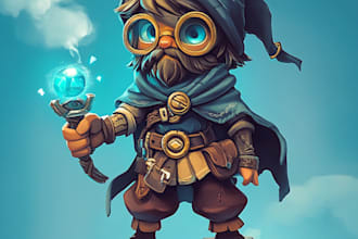 create a 2d game characters and game asset