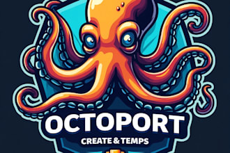 design high quality esport octopus mascot logo with unlimited revision