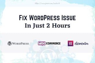 fix wordpress,woocommerce, elementor issues, and bugs
