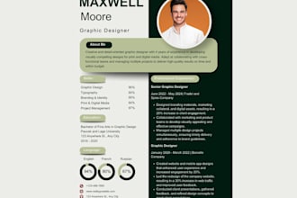 design a proficient resume, CV, or portfolio for you