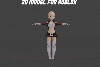 roblox 3d modeler, low poly 3d character, roblox 3d model, ugc game ready assets