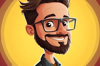 design, caricature mascot logo, modern cartoon character, cartoon portrait,