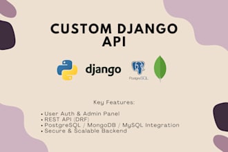build a custom django website or backend API