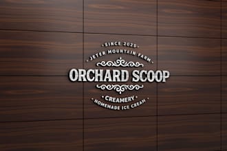 design a minimalist creative homemade ice cream shop logo