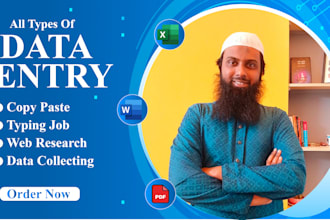 be your executive virtual assistant for data entry typing job