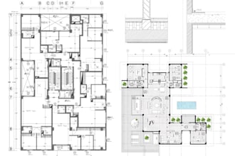 design architect floor plan and 2d autocad drafting from PDF