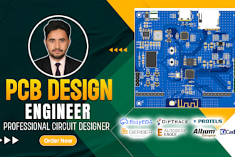 do pcb design pcb layout,gerber and circuit schematic in kicad altium or easyeda
