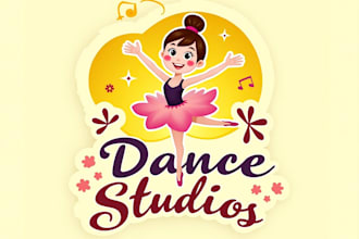 design high quality dance studio mascot logo with unlimited revision