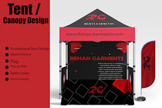 design professional canopy tent , table cover , flag design