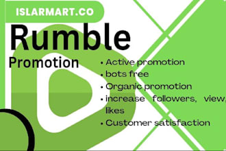professionally promote your rumble video or channel to real engaged viewers